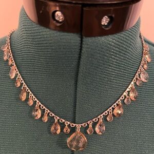💎 Rhinestone Silver Tone Neckace
